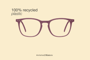 Gafas fabricadas con plástico reciclado RPET