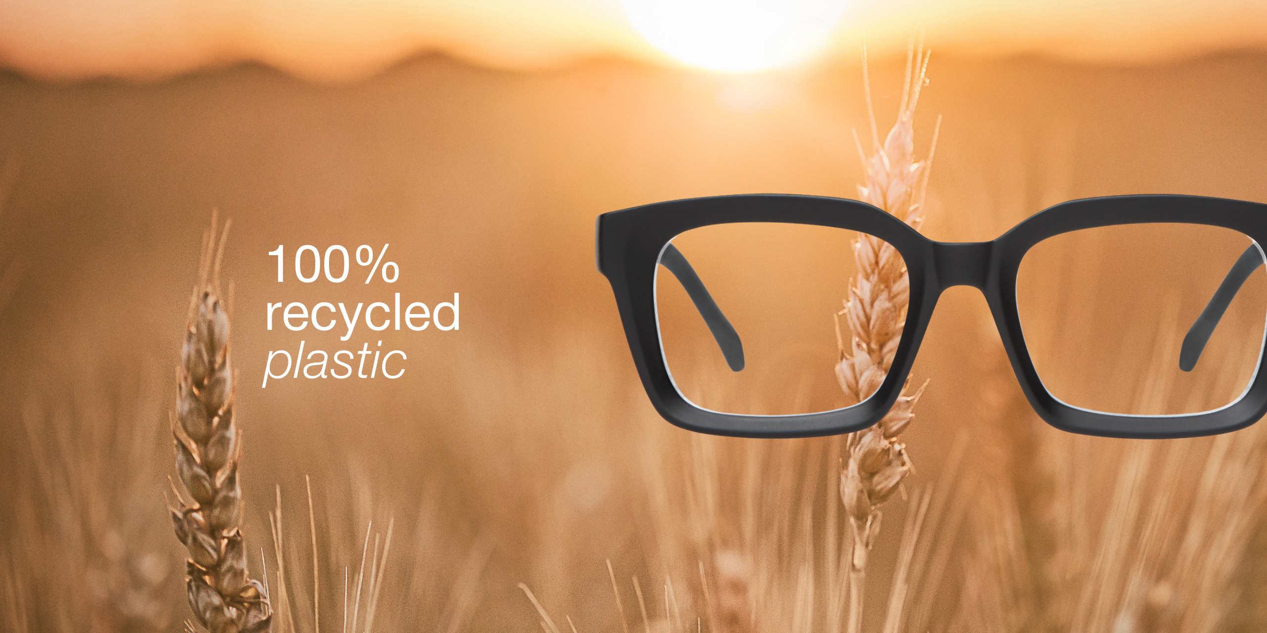 RPET reciclado: gafas responsables hechas con plástico reutilizado